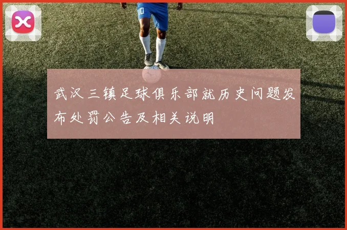 武汉三镇足球俱乐部就历史问题发布处罚公告及相关说明